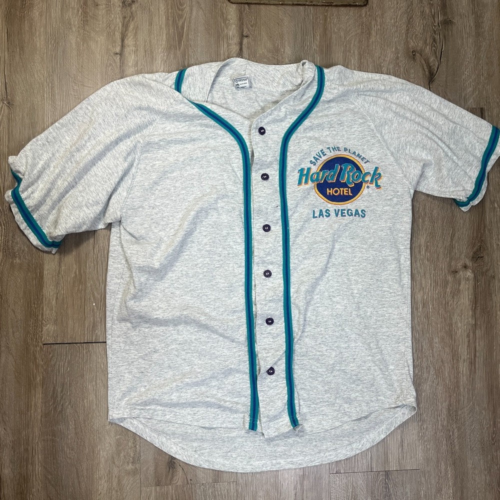 VTG Hard Rock Cafe Las Vegas Save the Planet Baseball Shirt XL USA Vintage